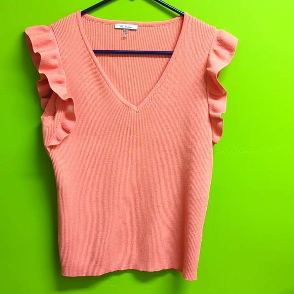 Coral frill sleeve shirt ❤️ - Picture 1 of 4